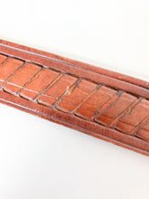 Load image into Gallery viewer, Vintage Dark Brown Woven Leather Belt