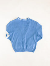 Load image into Gallery viewer, Vintage 70s Blue and White Striped College Cardigan