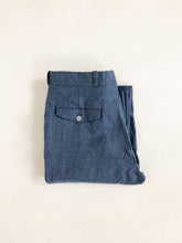 Load image into Gallery viewer, Vintage 70s Dusty Blue Wool Trousers Waist 29”