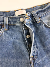 Load image into Gallery viewer, Vintage Y2K Levis 501 High Rise Cut Off Jean Shorts Waist 30”