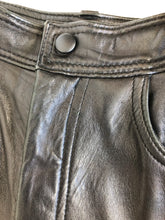 Load image into Gallery viewer, Danier Ultra Soft Black Leather High Rise Pants Waist 25”