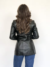Load image into Gallery viewer, Vintage 00s Black Leather Trench