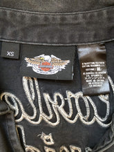 Load image into Gallery viewer, Harley Davidson Black Denim Zip Up Vest