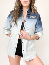 Load image into Gallery viewer, Harley Davidson Faded Denim Button Up