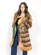 Load image into Gallery viewer, Vintage 60s Fox Trim Fur Coat