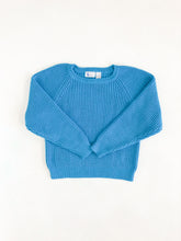Load image into Gallery viewer, Vintage 80s Spare Parts Blue Knit Raglan Sweater