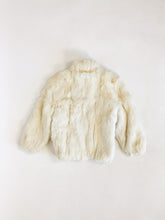 Load image into Gallery viewer, Vintage 80s White Rabbit Fur Cropped Jacket