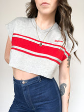 Load image into Gallery viewer, Vintage 80s Wilson Grey & Red Cropped Sweatshirt