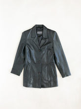 Load image into Gallery viewer, Vintage 00s Black Leather Trench