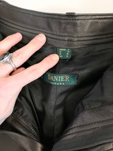 Load image into Gallery viewer, Danier Ultra Soft Black Leather High Rise Pants Waist 25”