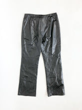 Load image into Gallery viewer, Danier Ultra Soft Black Leather Mid Rise Pants Waist 31”