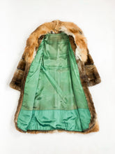 Load image into Gallery viewer, Vintage 60s Fox Trim Fur Coat