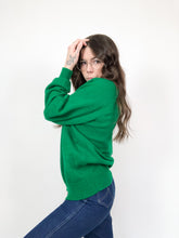 Load image into Gallery viewer, Vintage 70s JC Penny Emerald Green Wool Sweater