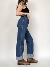 Load image into Gallery viewer, Vintage 70s Brittania High Rise Straight Leg Jeans Waist 26”
