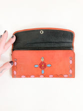 Load image into Gallery viewer, Vintage Hand Tooled Painted Wallet