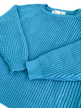 Load image into Gallery viewer, Vintage 80s Spare Parts Blue Knit Raglan Sweater
