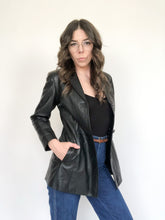 Load image into Gallery viewer, Vintage 00s Black Leather Trench