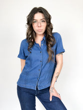 Load image into Gallery viewer, Vintage 70s/80s Koret City Blues Denim Button Up Blouse
