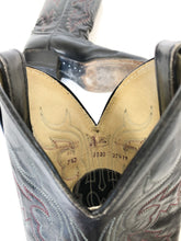 Load image into Gallery viewer, Vintage 80s Justin Black Leather Cowboy Boots Men’s 7.5