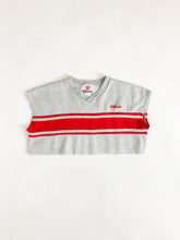 Load image into Gallery viewer, Vintage 80s Wilson Grey & Red Cropped Sweatshirt