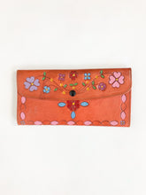 Load image into Gallery viewer, Vintage Hand Tooled Painted Wallet