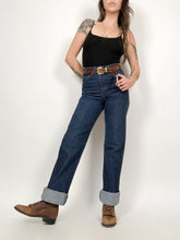 Load image into Gallery viewer, Vintage 70s High Rise Boot Cut Jeans Waist 27”
