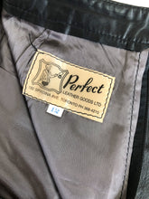 Load image into Gallery viewer, Vintage 80s ‘Perfect’ Black Leather Skirt Waist 26”