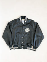 Load image into Gallery viewer, Vintage 80s Hank Williams Jr and the Bama Band Black Satin Jacket