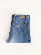 Load image into Gallery viewer, Vintage 70s Brittania High Rise Straight Leg Jeans Waist 26”