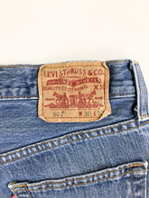 Load image into Gallery viewer, Vintage Y2K Levis 501 High Rise Cut Off Jean Shorts Waist 30”