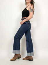Load image into Gallery viewer, Vintage 70s High Rise Boot Cut Jeans Waist 27”