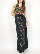 Load image into Gallery viewer, Vintage 80s Gina Rinaldi Abstract Maxi Dress