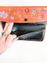 Load image into Gallery viewer, Vintage Hand Tooled Painted Wallet