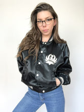 Load image into Gallery viewer, Vintage 80s Hank Williams Jr and the Bama Band Black Satin Jacket