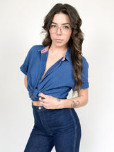 Load image into Gallery viewer, Vintage 70s/80s Koret City Blues Denim Button Up Blouse