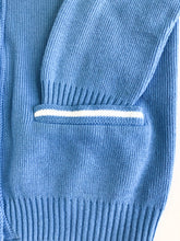 Load image into Gallery viewer, Vintage 70s Blue and White Striped College Cardigan