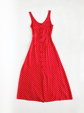 Load image into Gallery viewer, Vintage 90s Smart Set Red & White Polka Dot Maxi Dress