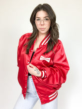 Load image into Gallery viewer, Vintage 80s Budweiser Starter Satin Bomber Jacket