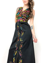 Load image into Gallery viewer, Vintage 80s Gina Rinaldi Abstract Maxi Dress