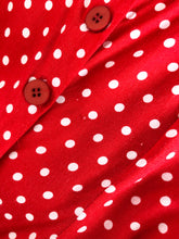 Load image into Gallery viewer, Vintage 90s Smart Set Red & White Polka Dot Maxi Dress