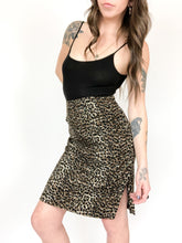 Load image into Gallery viewer, Vintage 90s Simply French Collection Leopard Print High Rise Skirt