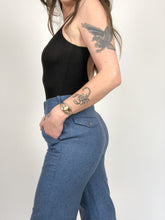 Load image into Gallery viewer, Vintage 70s Dusty Blue Wool Trousers Waist 29”