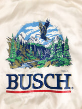 Load image into Gallery viewer, Vintage 80s Busch White Satin Bomber Jacket