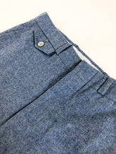Load image into Gallery viewer, Vintage 70s Dusty Blue Wool Trousers Waist 29”