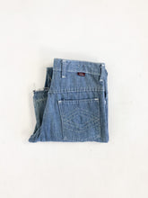 Load image into Gallery viewer, Vintage 60s/70s Gandy Dancer Mid Rise Raw Hem Flared Jeans Waist 29”