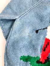 Load image into Gallery viewer, Vintage 60s Mary Maxim Blue Knit Golf Cardigan Sweater