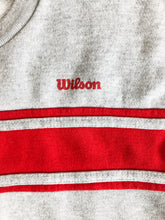 Load image into Gallery viewer, Vintage 80s Wilson Grey & Red Cropped Sweatshirt