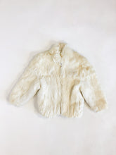 Load image into Gallery viewer, Vintage 80s White Rabbit Fur Cropped Jacket