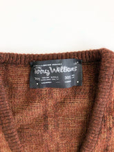 Load image into Gallery viewer, Vintage 80s Terry Williams Brown Check V Neck Sweater