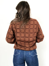 Load image into Gallery viewer, Vintage 80s Terry Williams Brown Check V Neck Sweater